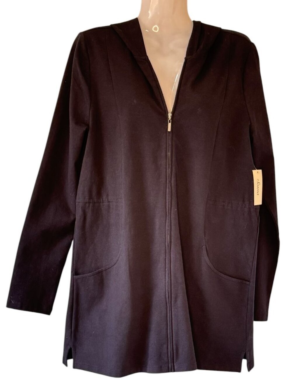 NEW Soma Live Lounge Wear Hoodie Luxuriously Soft Cotton 2 Pockets Women's Med